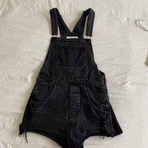 Cotton On Black Short Overalls